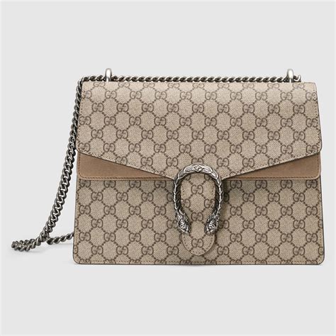 gucci dionysus shoulder gg supreme medium brown|dionysus handbags Gucci.